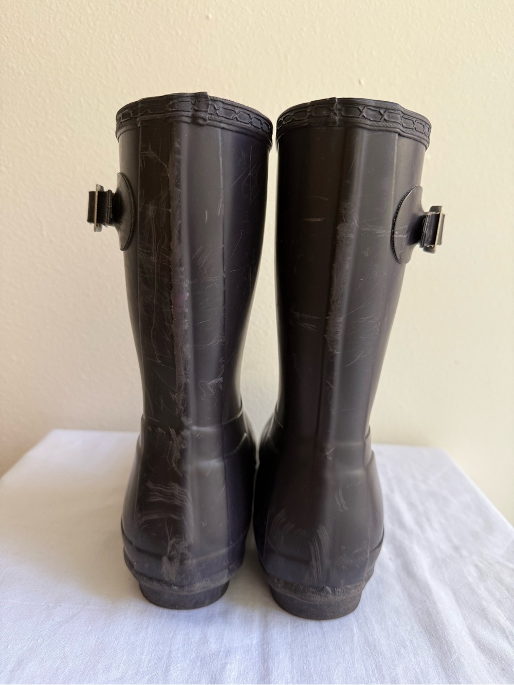 Hunter Original Short Rain Boots Plum Purple Women’s 10 EU 42 Waterproof - Picture 5 of 8